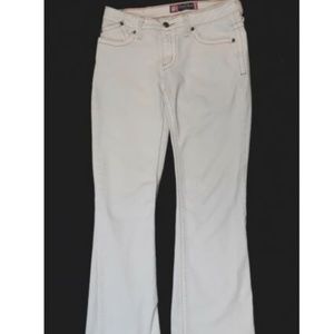 Distressed Duck Head Jeans Acid Wash White Stretch